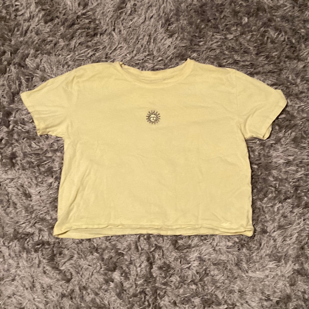 Yellow with a black sun top